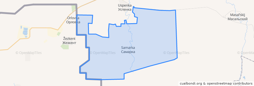 Mapa de ubicacion de Самарский сельсовет.