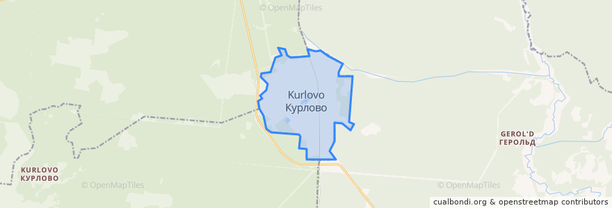 Mapa de ubicacion de городское поселение Курлово.