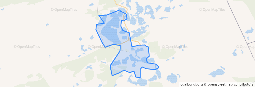 Mapa de ubicacion de Малиновоозёрский поссовет.