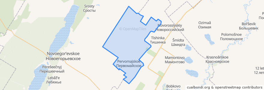 Mapa de ubicacion de Первомайский сельсовет.