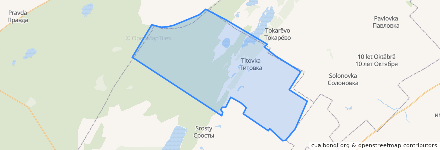 Mapa de ubicacion de Титовский сельсовет.