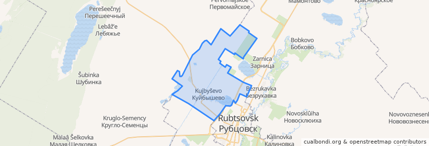 Mapa de ubicacion de Куйбышевский сельсовет.