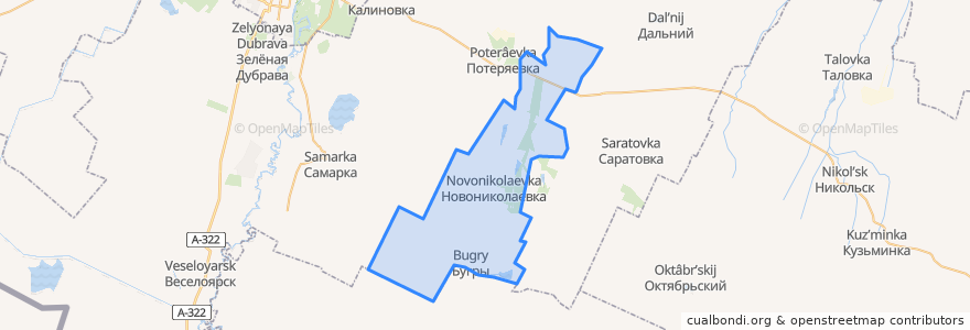 Mapa de ubicacion de Новониколаевский сельсовет.