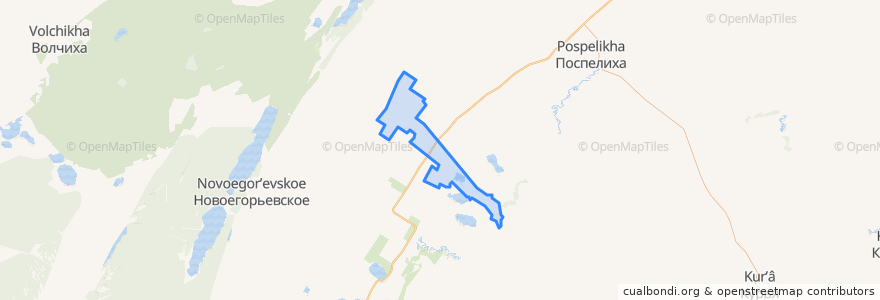 Mapa de ubicacion de Новороссийский сельсовет.