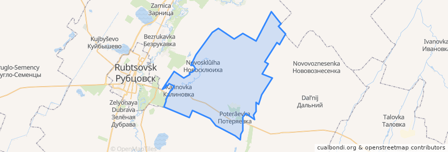 Mapa de ubicacion de Новосклюихинский сельсовет.