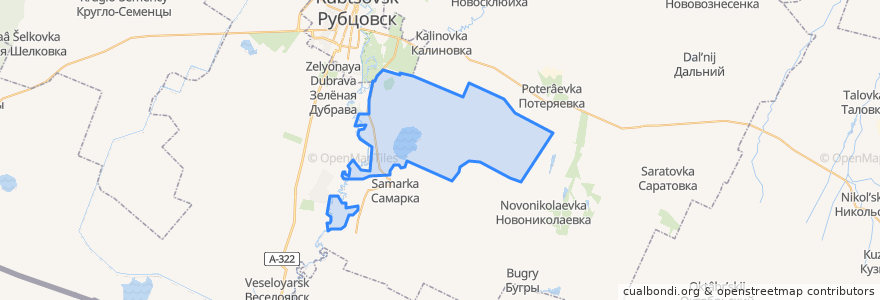 Mapa de ubicacion de Половинкинский сельсовет.