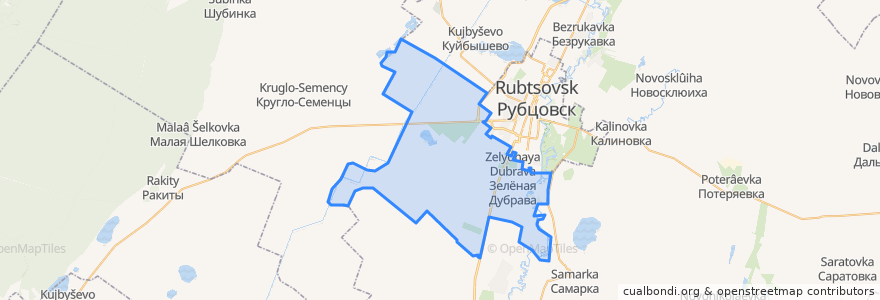 Mapa de ubicacion de Рубцовский сельсовет.