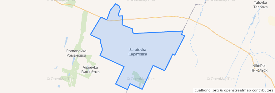 Mapa de ubicacion de Саратовский сельсовет.