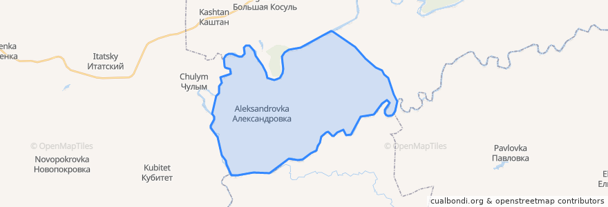 Mapa de ubicacion de Александровский сельсовет.