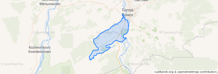 Mapa de ubicacion de Zarechnoye Rural Settlement.