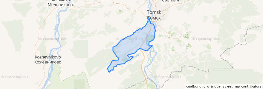 Mapa de ubicacion de Заречное сельское поселение.