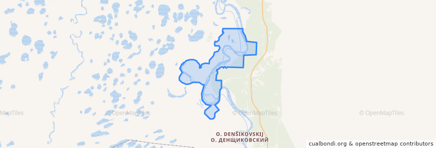 Mapa de ubicacion de сельское поселение Цингалы.