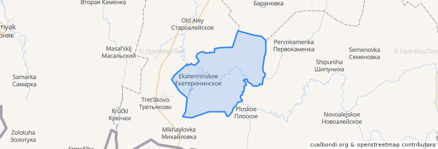 Mapa de ubicacion de Екатерининский сельсовет.