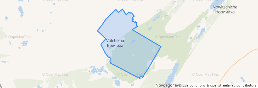 Mapa de ubicacion de Волчихинский сельсовет.