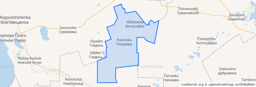 Mapa de ubicacion de Покровский сельсовет.