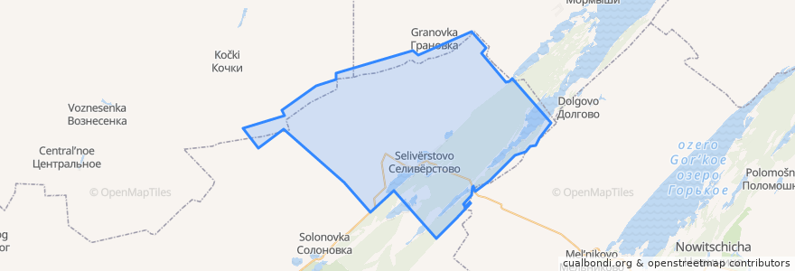 Mapa de ubicacion de Селивёрстовский сельсовет.