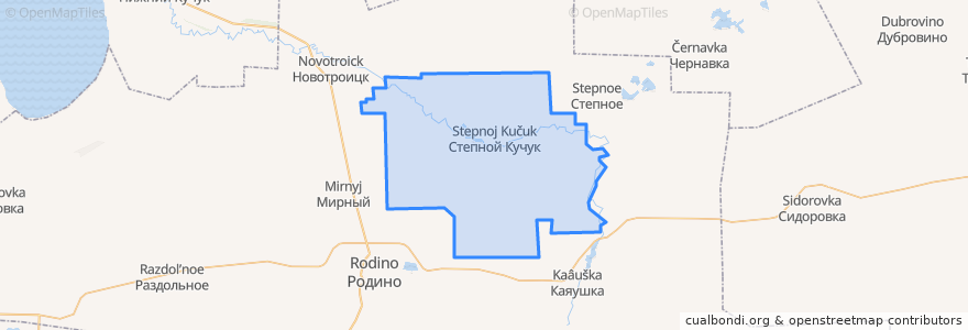 Mapa de ubicacion de Степно-Кучукский сельсовет.