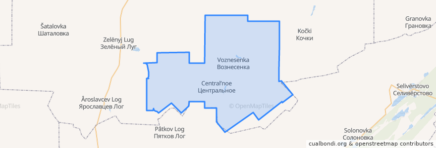 Mapa de ubicacion de Центральный сельсовет.