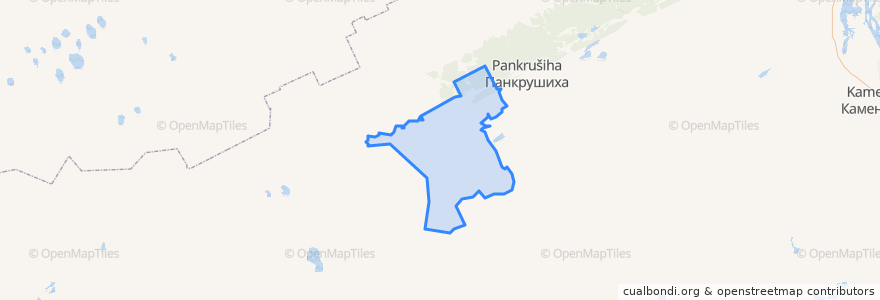 Mapa de ubicacion de Кривинский сельсовет.