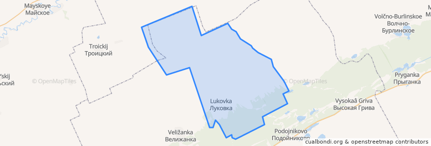 Mapa de ubicacion de Луковский сельсовет.