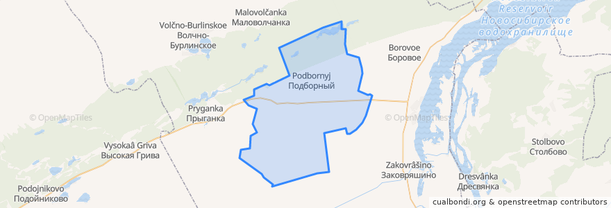 Mapa de ubicacion de Подборный сельсовет.