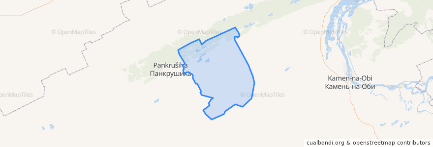 Mapa de ubicacion de Подойниковский сельсовет.