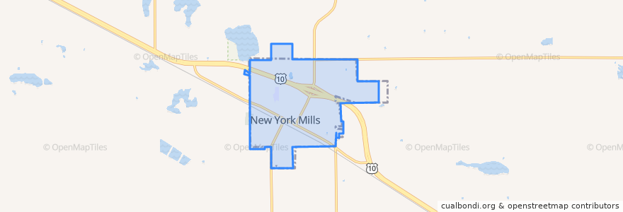 Mapa de ubicacion de New York Mills.