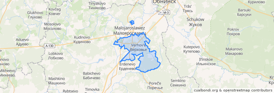 Mapa de ubicacion de сельское поселение Село Маклино.