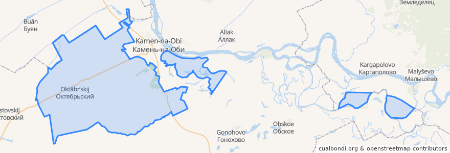 Mapa de ubicacion de Пригородный сельсовет.