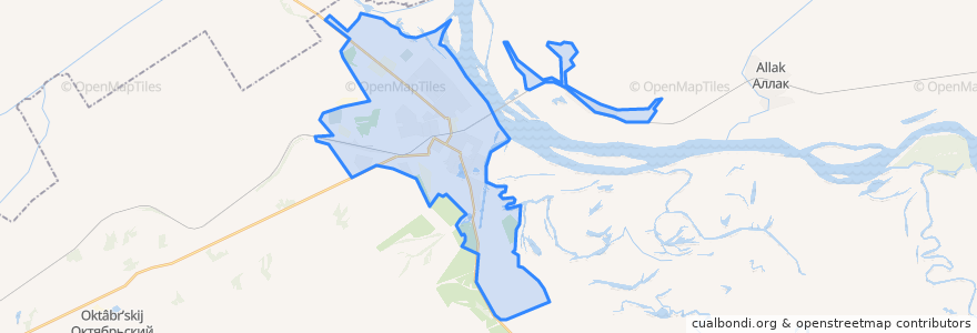 Mapa de ubicacion de городское поселение Камень-на-Оби.