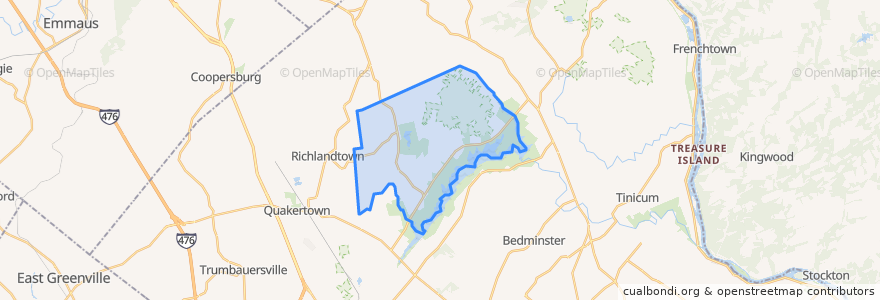 Mapa de ubicacion de Haycock Township.
