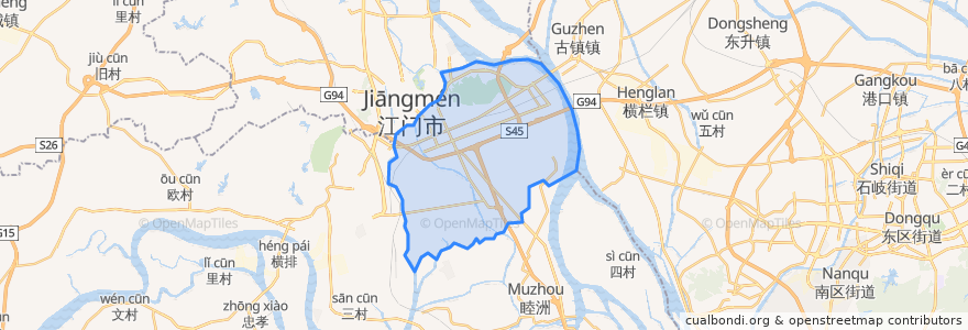 Mapa de ubicacion de Jianghai.