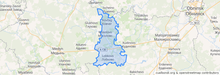 Mapa de ubicacion de сельское поселение Село Ильинское.