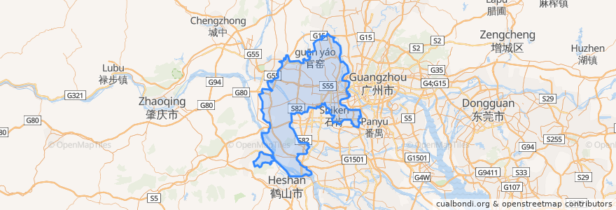 Mapa de ubicacion de 南海区.