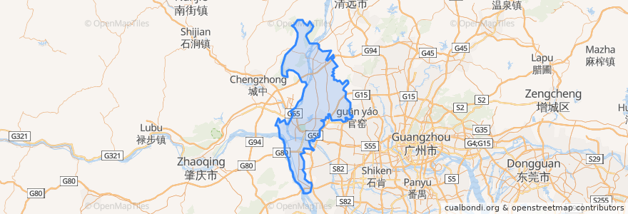 Mapa de ubicacion de 三水区.