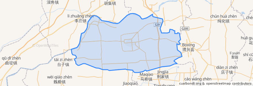 Mapa de ubicacion de 高青县.