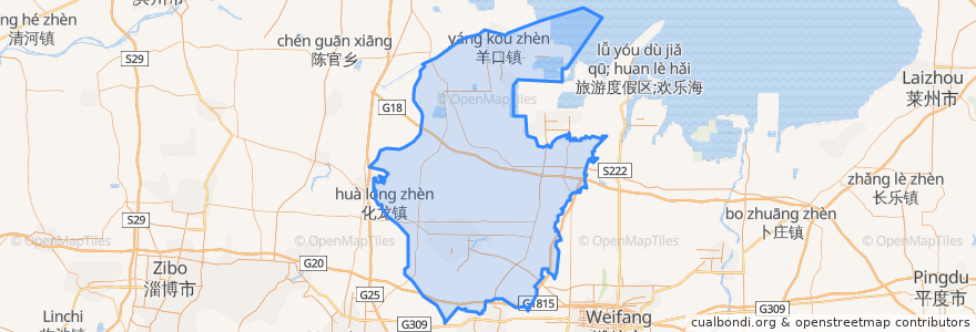 Mapa de ubicacion de 寿光市.