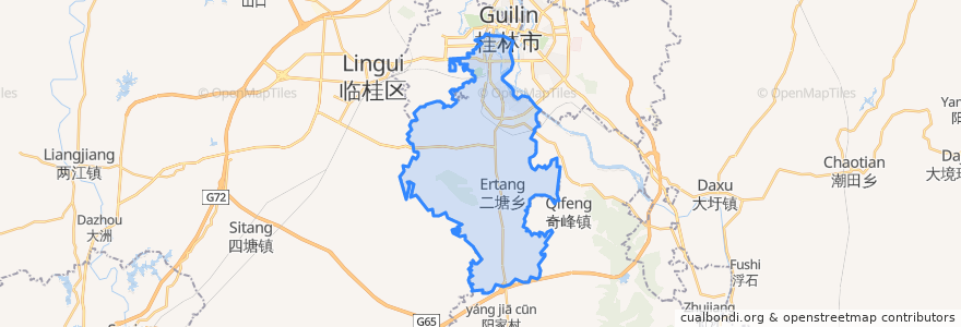 Mapa de ubicacion de 象山区.