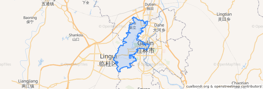 Mapa de ubicacion de 秀峰区.