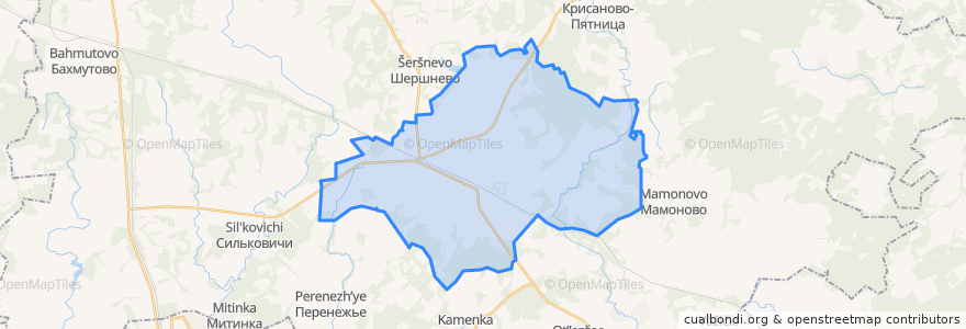 Mapa de ubicacion de сельское поселение Село Барятино.