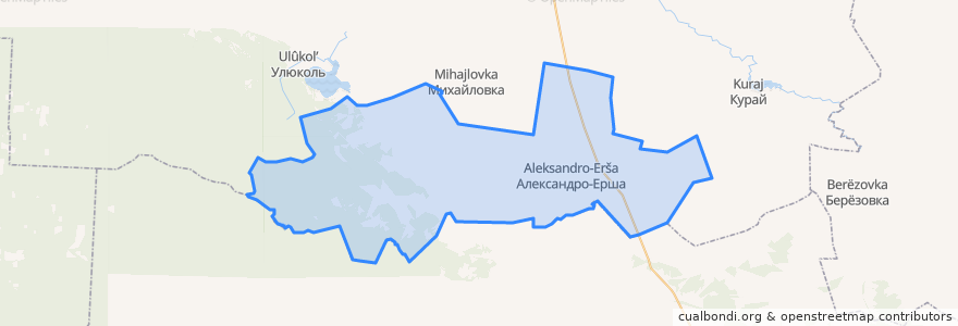 Mapa de ubicacion de Александро-Ершинский сельсовет.