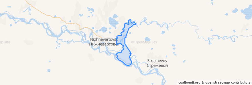 Mapa de ubicacion de городское поселение Излучинск.