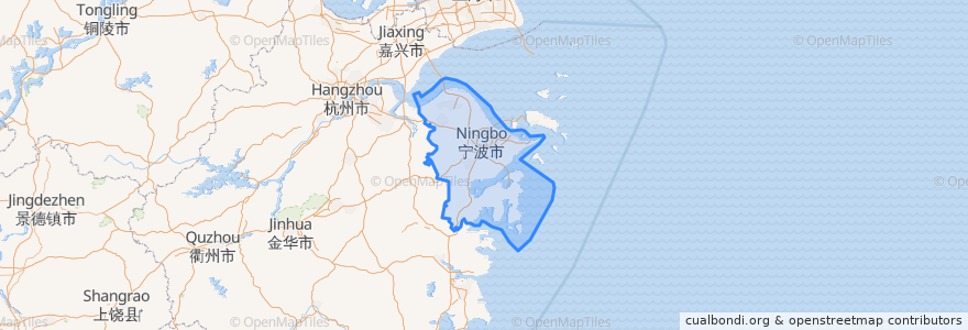 Mapa de ubicacion de 宁波市.