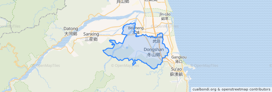 Mapa de ubicacion de 冬山鄉.