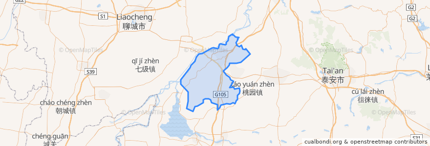 Mapa de ubicacion de 平阴县.