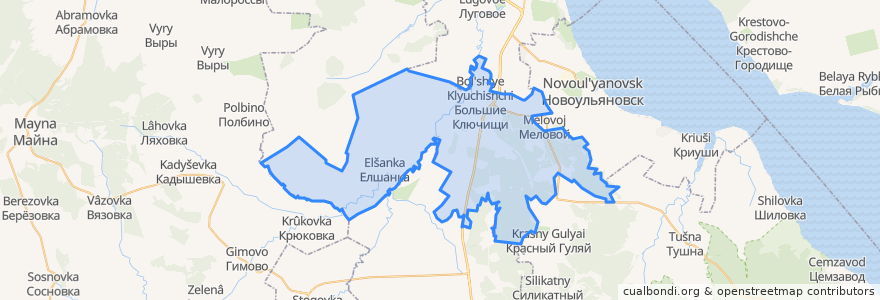 Mapa de ubicacion de Большеключищенское сельское поселение.