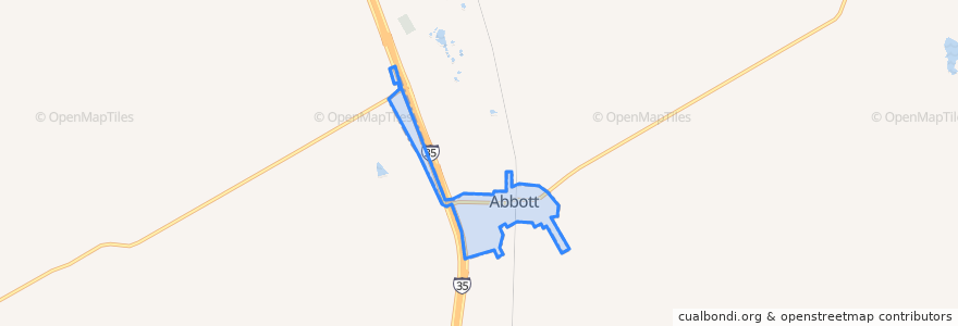 Mapa de ubicacion de Abbott.