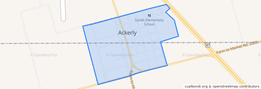 Mapa de ubicacion de Ackerly.