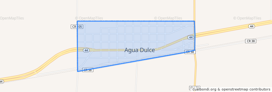 Mapa de ubicacion de Agua Dulce.