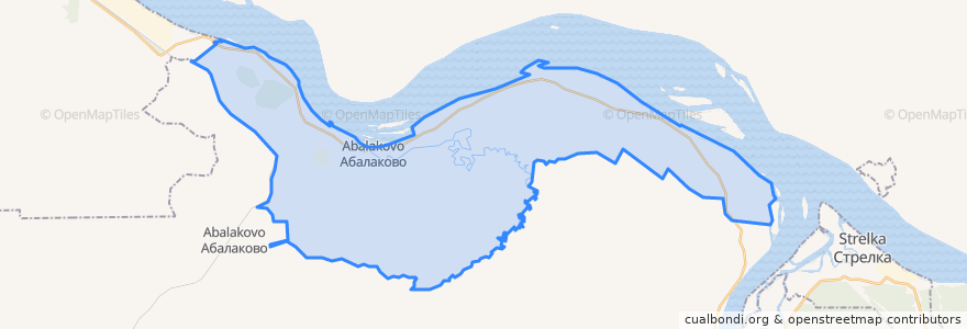 Mapa de ubicacion de Абалаковский сельсовет.